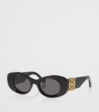 Loewe oval bevelled acetate sunglasses with Anagram, UK version
