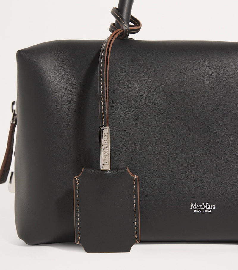Max Mara leather satchel top-handle bag - British product