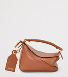 LOEWE Mini Puzzle Bag smooth lambskin leather cuboid handbag, imported from the UK