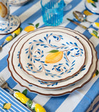 Les Ottomans Positano Lemons ceramic plate 37cm (British brand)