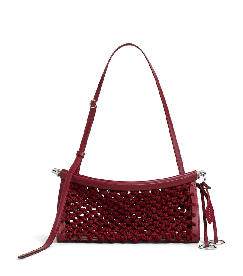 Alaïa small satin-leather Le Click East West shoulder bag, imported from the UK