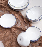 Feldspar cobalt cereal bowls set of 4 16cm - British product