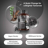 WeightWorld activated charcoal capsules 2000mg 180 count - British product