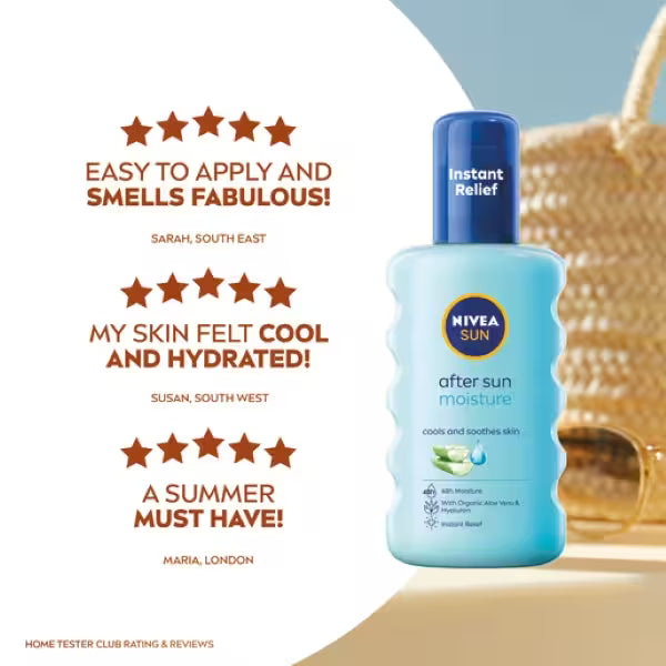 Nivea Sun Soothing Spray Lotion 200ml, imported from the UK