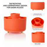 Livingandhome rotating storage organizer orange 14cm, imported from the UK