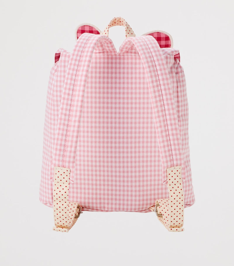 Miki House Chieco Saku cotton-blend backpack gingham - British product