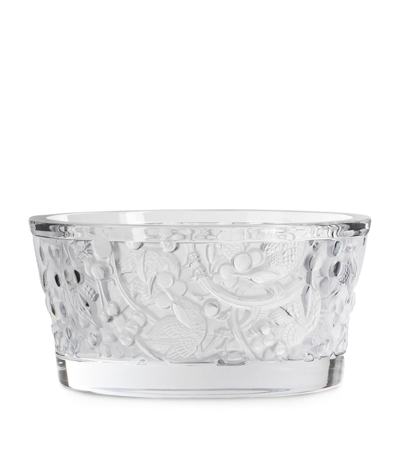 Lalique crystal Merles et Raisins bowl, UK version