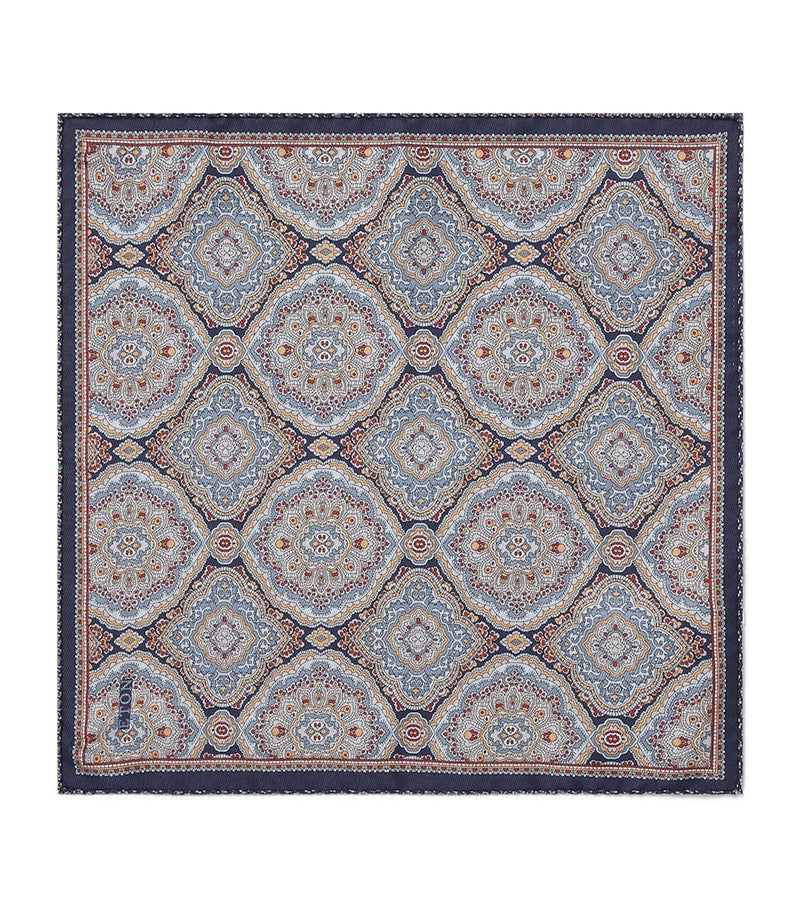 Eton reversible jacquard pocket square 33cm (British brand)