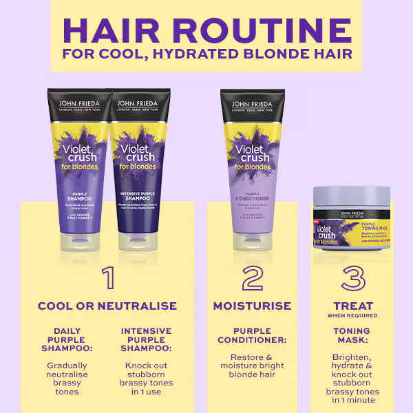 John Frieda Violet Crush Purple Shampoo 250ml - British product