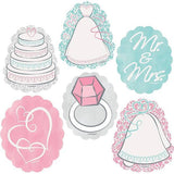 Wedding Stickers Assorted Designs Pack of 24 (British brand)