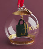 Harrods Bag in Ball Bauble Christmas ornament (British brand)
