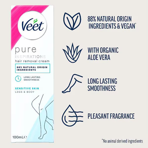 Veet Hair Removal Cream Sensitive 100ml (British brand)