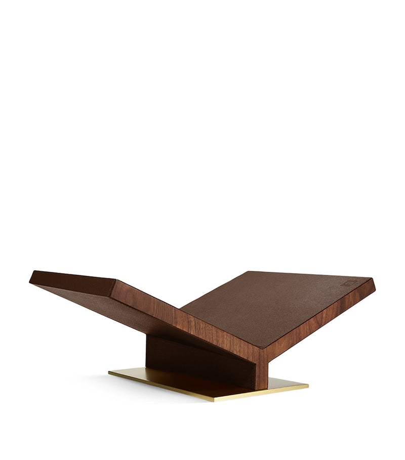 Assouline Classic Collector walnut leather bookstand imported from the UK