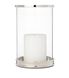 Ralph Lauren mini modern glass and brass hurricane candle holder 20cm, imported from the UK