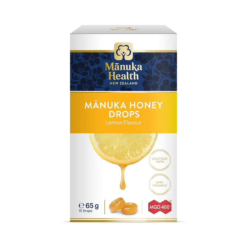 Manuka Health MGO 400+ manuka honey drops lemon 65g - British product
