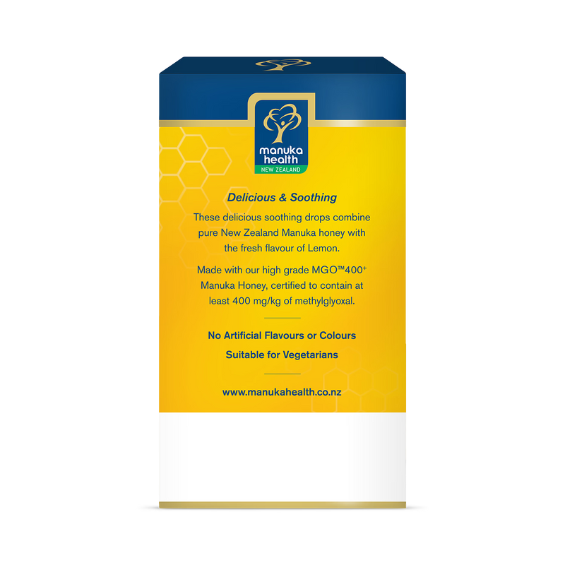 Manuka Health MGO 400+ manuka honey drops lemon 65g - British product