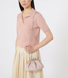 Weekend Max Mara Pasticcino woven jacquard clutch bag, imported from the UK