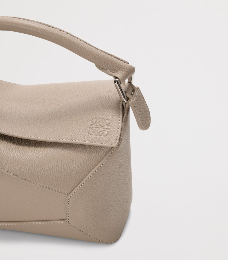 LOEWE small Puzzle top-handle calfskin leather bag (British brand)
