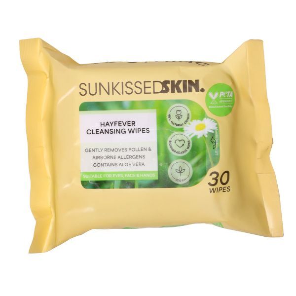 Sunkissed Skin hayfever cleansing wipes 30 wipes (British brand)