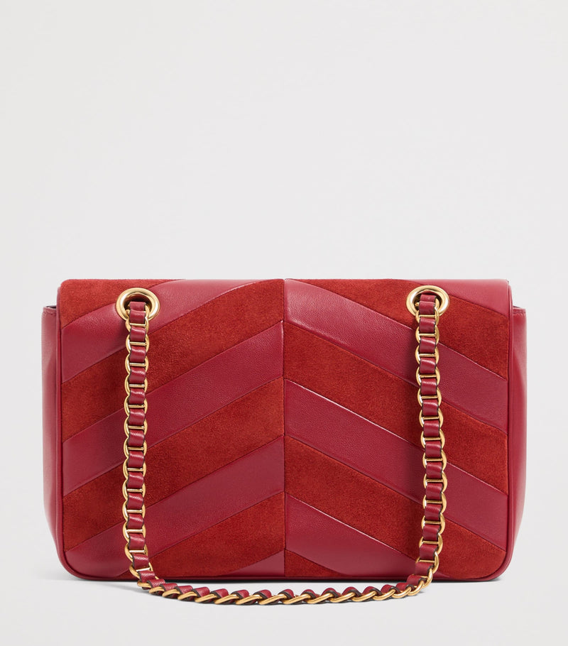 Valentino Garavani lambskin chevron Djuna shoulder bag, UK version