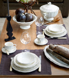 Gien Les Filets taupe soup plates set of 4, UK version
