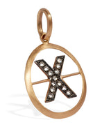 Harrods Annoushka Yellow Gold and Diamond Initial X Pendant- Buy online at McGrocer