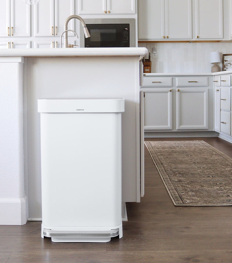 Simplehuman rectangular pedal bin 55L (British brand)