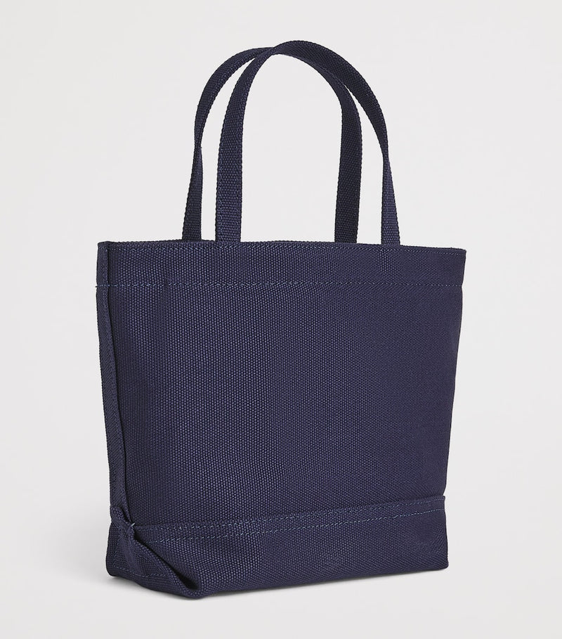 Harrods small cotton embroidered logo tote bag, UK version