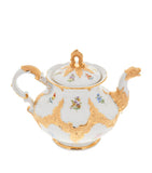 Meissen B-Form porcelain teapot with floral motif, 1.2L, imported from the UK