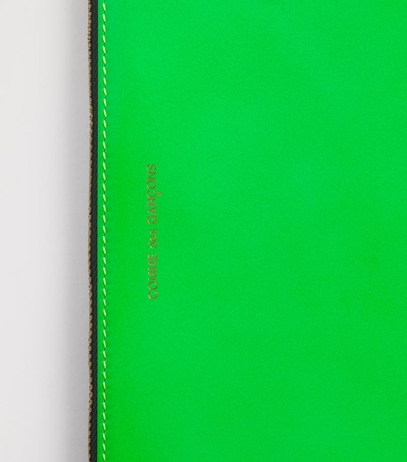 Comme des Garçons Super Fluo large leather pouch - British product