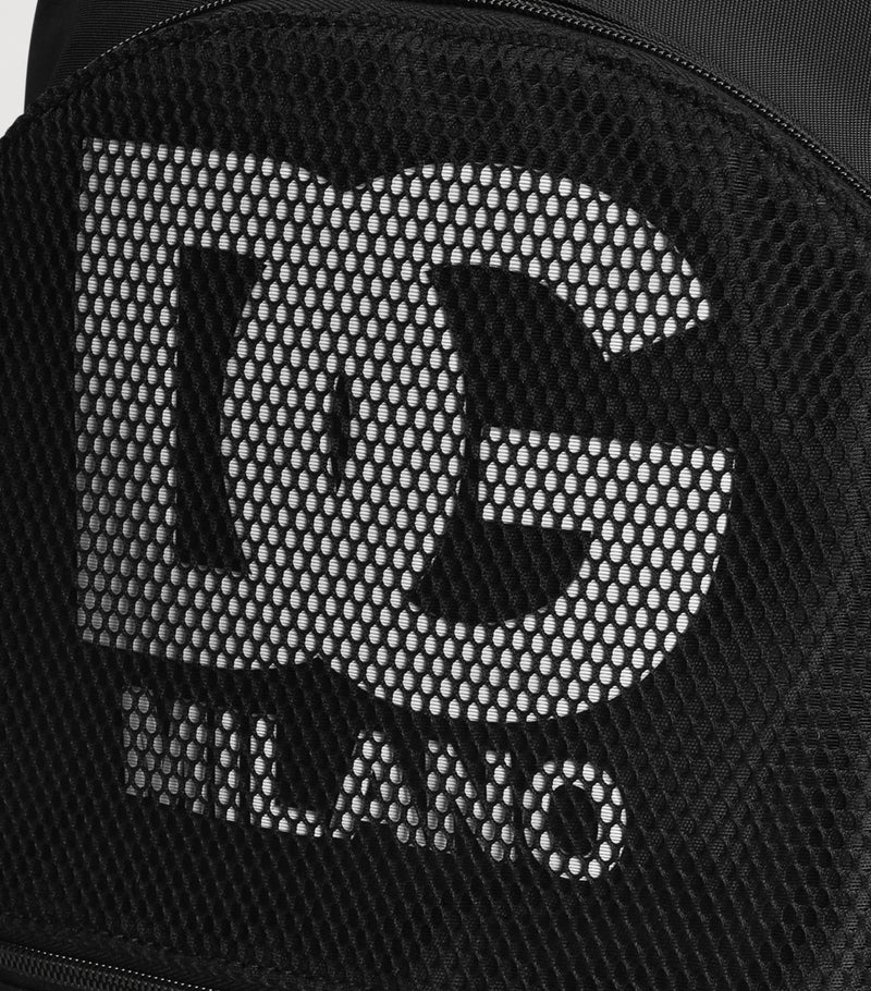 Dolce&Gabbana Kids mesh logo backpack in blue and black, UK version