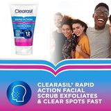 Clearasil Rapid Action Acne Exfoliating Face Scrub 125ml - British product