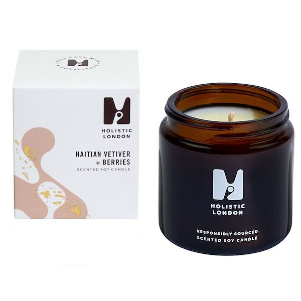 Holistic London Vetiver Berries Scented Candle 120ml, UK version