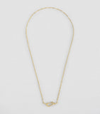 Jade Trau Lola necklace in yellow gold with diamond clasp - British product