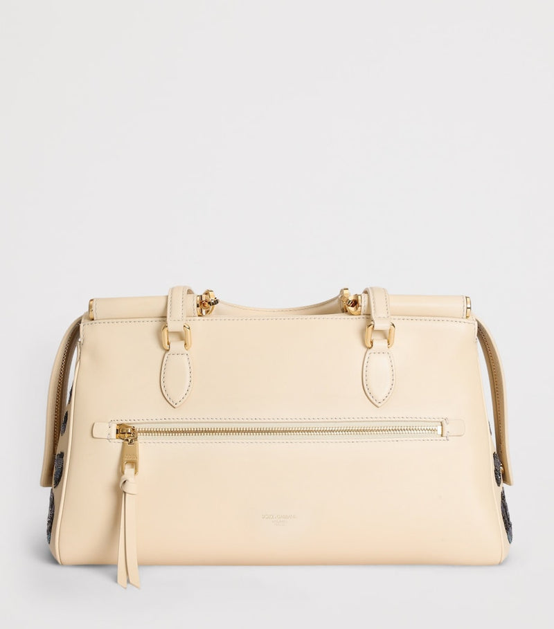 Dolce&Gabbana calfskin embellished Vittoria shoulder bag (British brand)