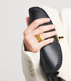 Suzanne Kalan yellow gold diamond sapphire ring size 7 - British product