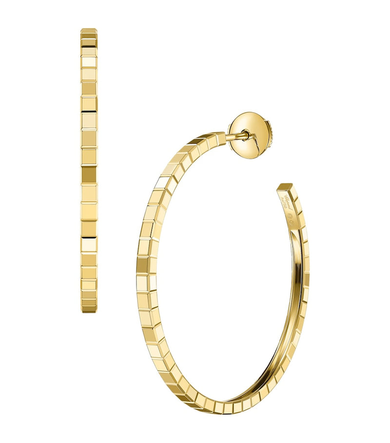Chopard Ice Cube hoop earrings yellow gold - British product