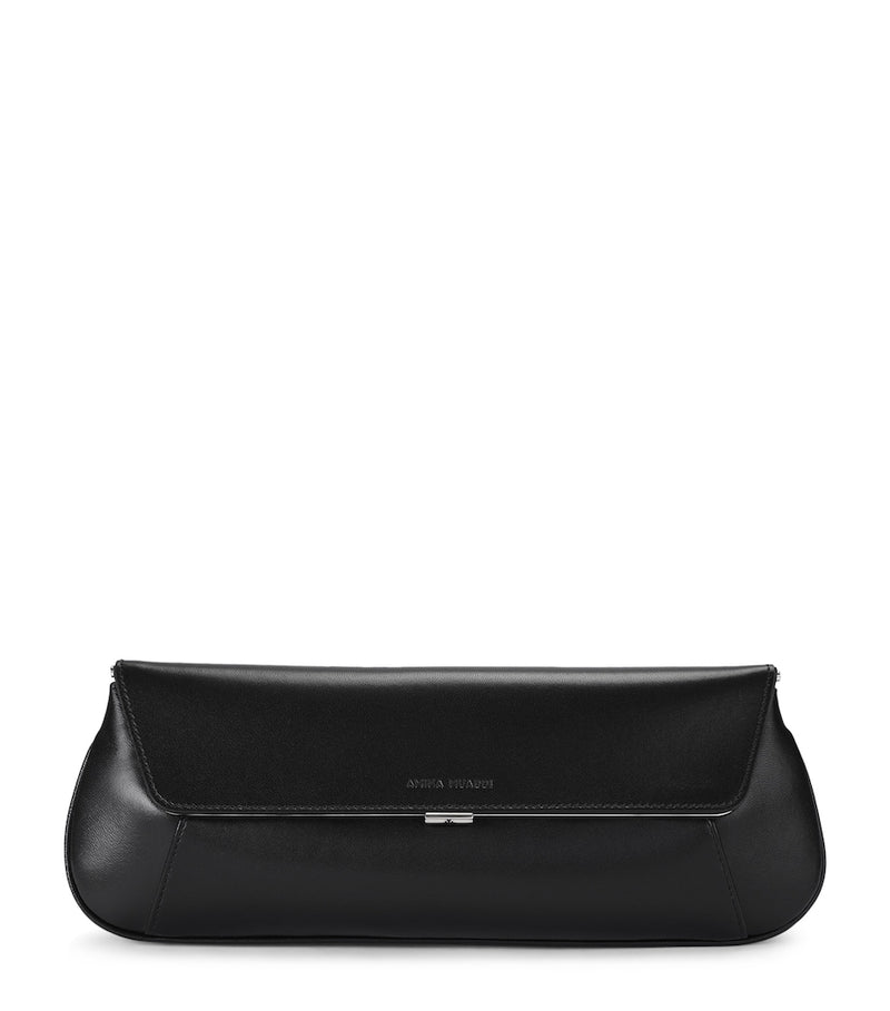 Amina Muaddi Leather Ami clutch bag - British product