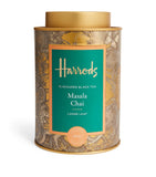 Harrods Masala Chai flavoured black loose leaf tea 125g, UK version
