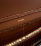 Burberry check chain wallet with jacquard design and leather trims - British product