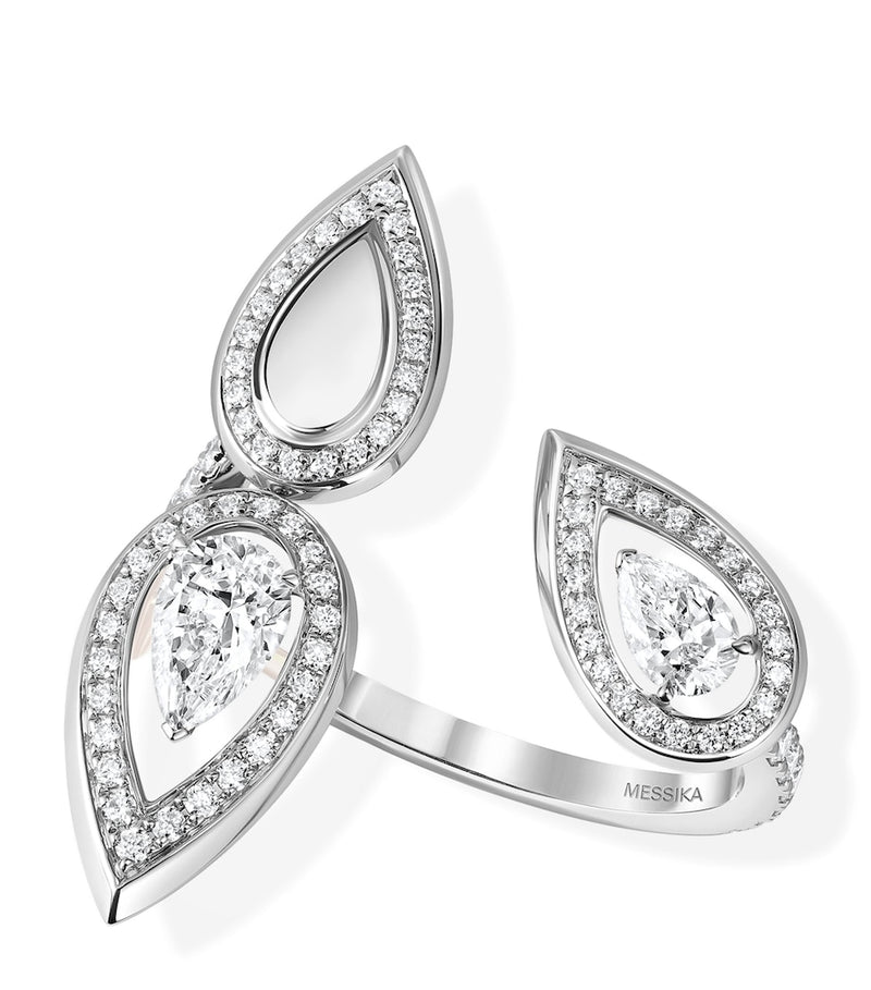 Messika Fiery Trio ring 18kt white gold 0.81ct - British product