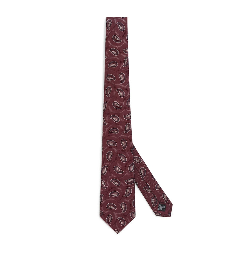 Giorgio Armani silk paisley jacquard tie 8cm (British brand)