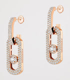 Messika So Move rose gold diamond pavé earrings 2.12ct - British product