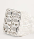 Bleue Burnham Cottage Garden signet ring sterling silver, imported from the UK