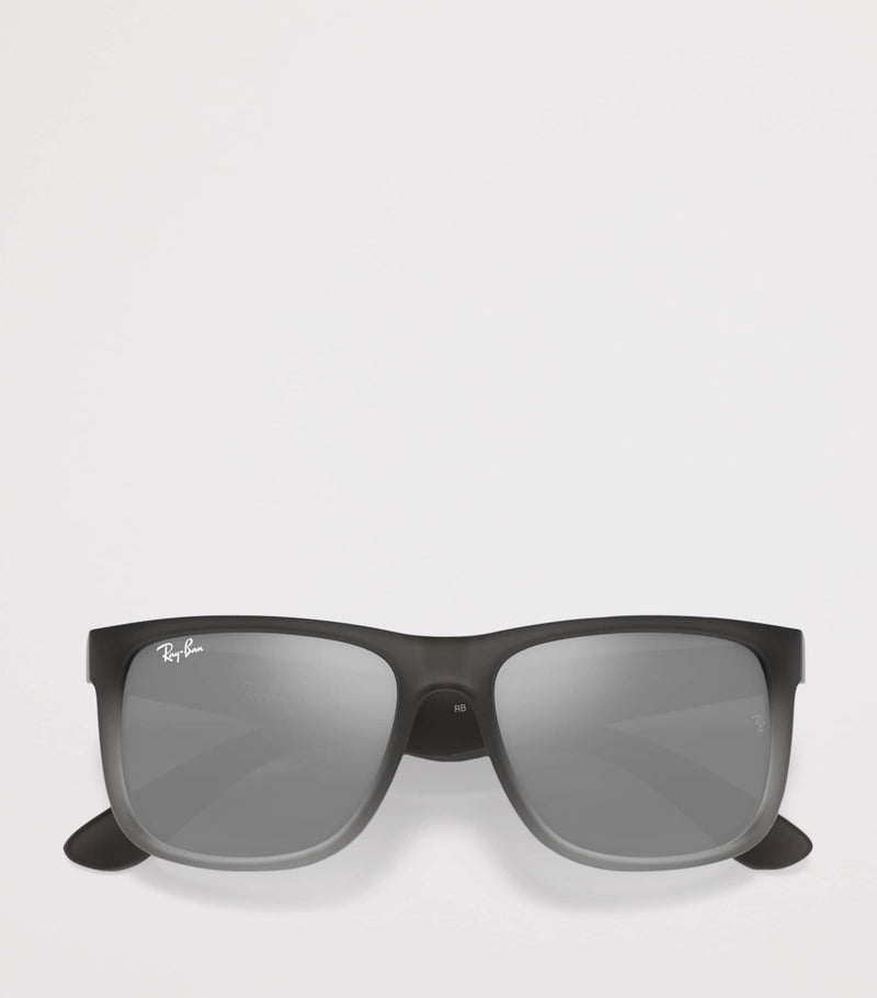 Ray-Ban Justin classic square sunglasses mirrored lenses, UK version