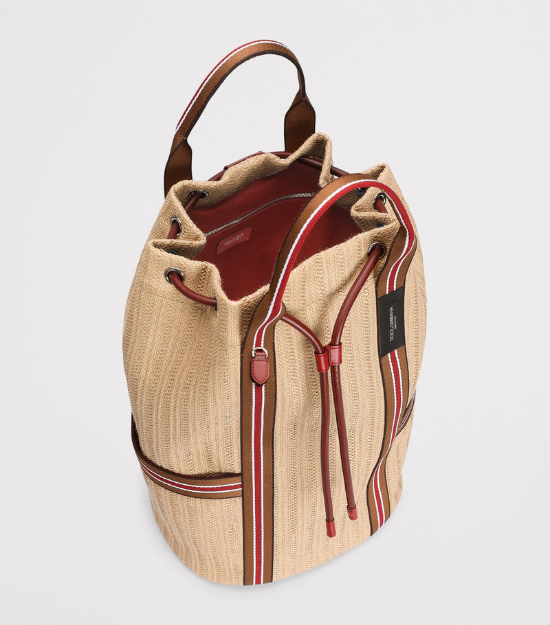 Dolce&Gabbana raffia leather backpack - British product