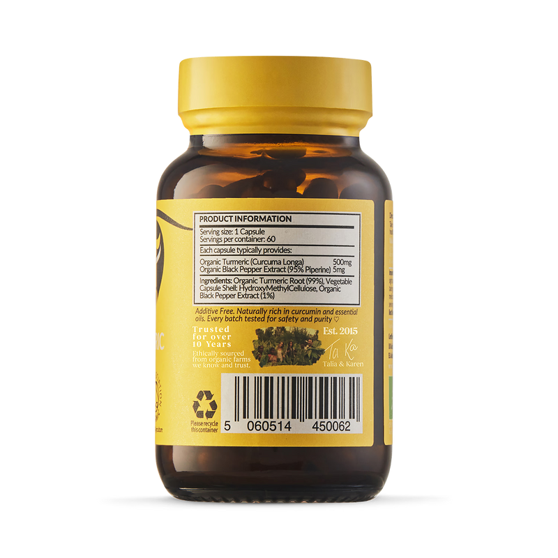 Taka Turmeric turmeric capsules with black pepper extract 60 capsules (British brand)