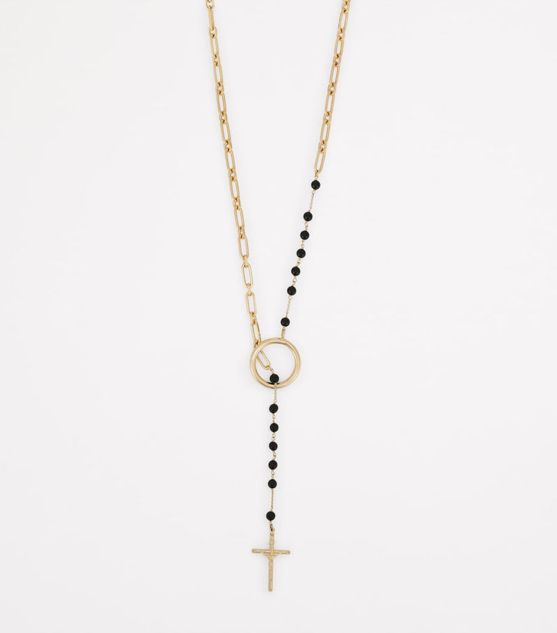 Dolce&Gabbana beaded rosary necklace gold-tone, UK version
