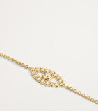 Jennifer Meyer evil eye bracelet in yellow gold with diamonds, imported from the UK