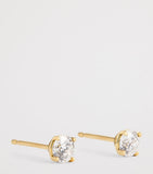 Harrods diamond stud earrings 18kt yellow gold 0.50ct, imported from the UK